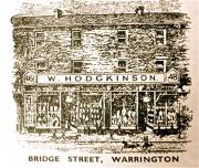Drawing of shop at 46 Bridge Street from a later advert